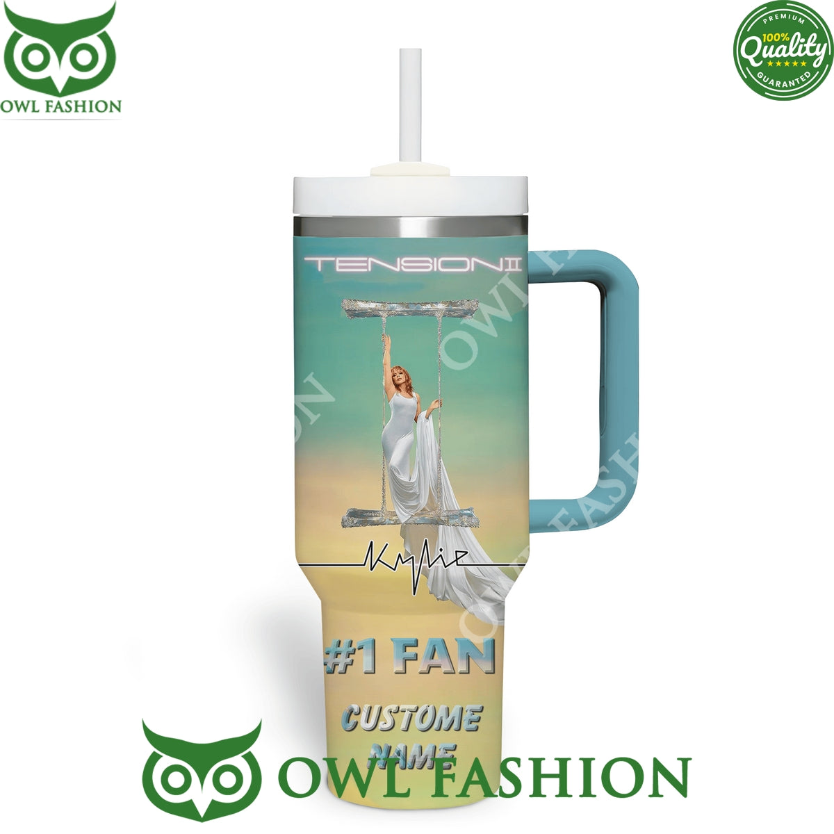Custom Name Kylie Minogue Number 1 Fan Tumbler Cup