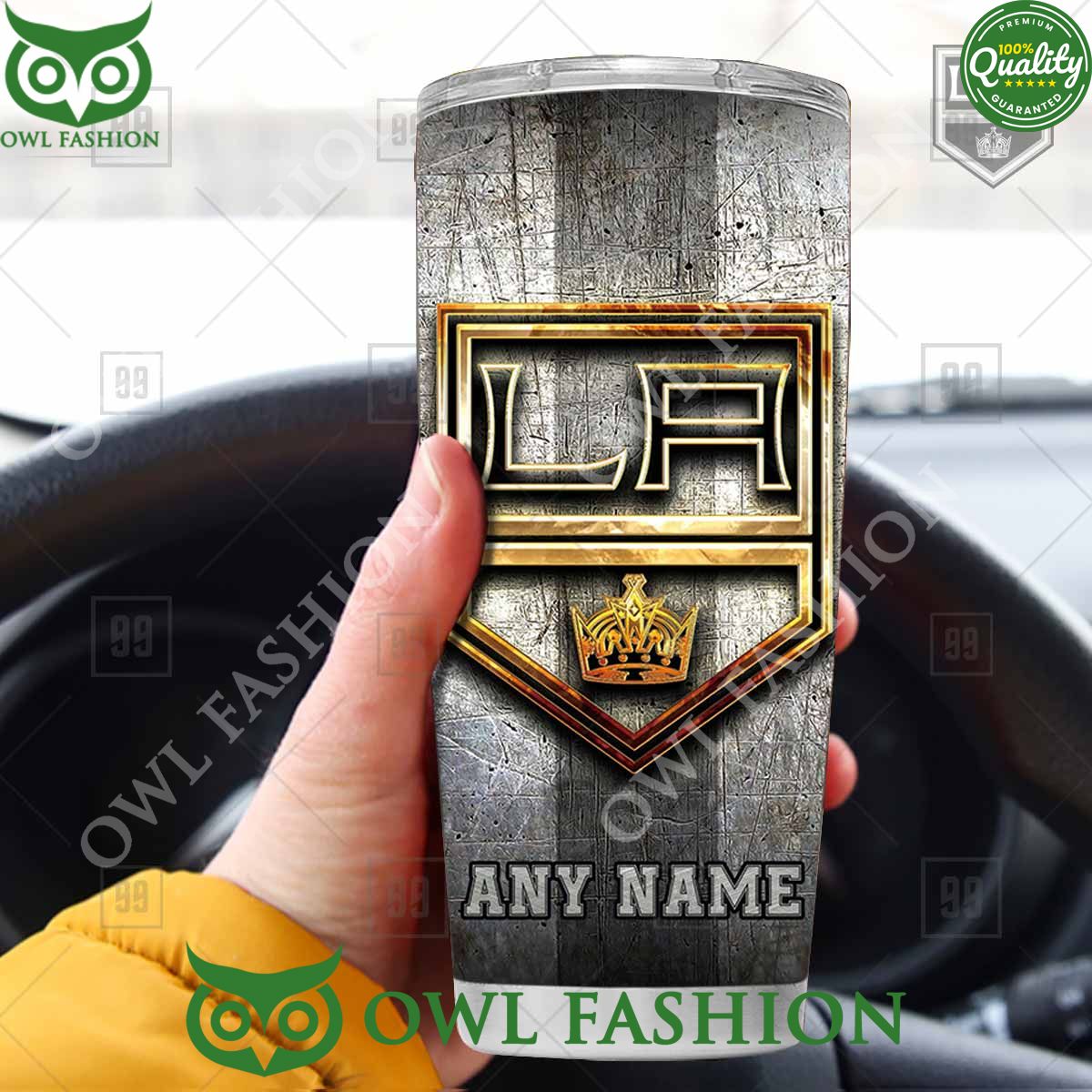 Custom Name Los Angeles Kings NHL Old Metal Tumbler