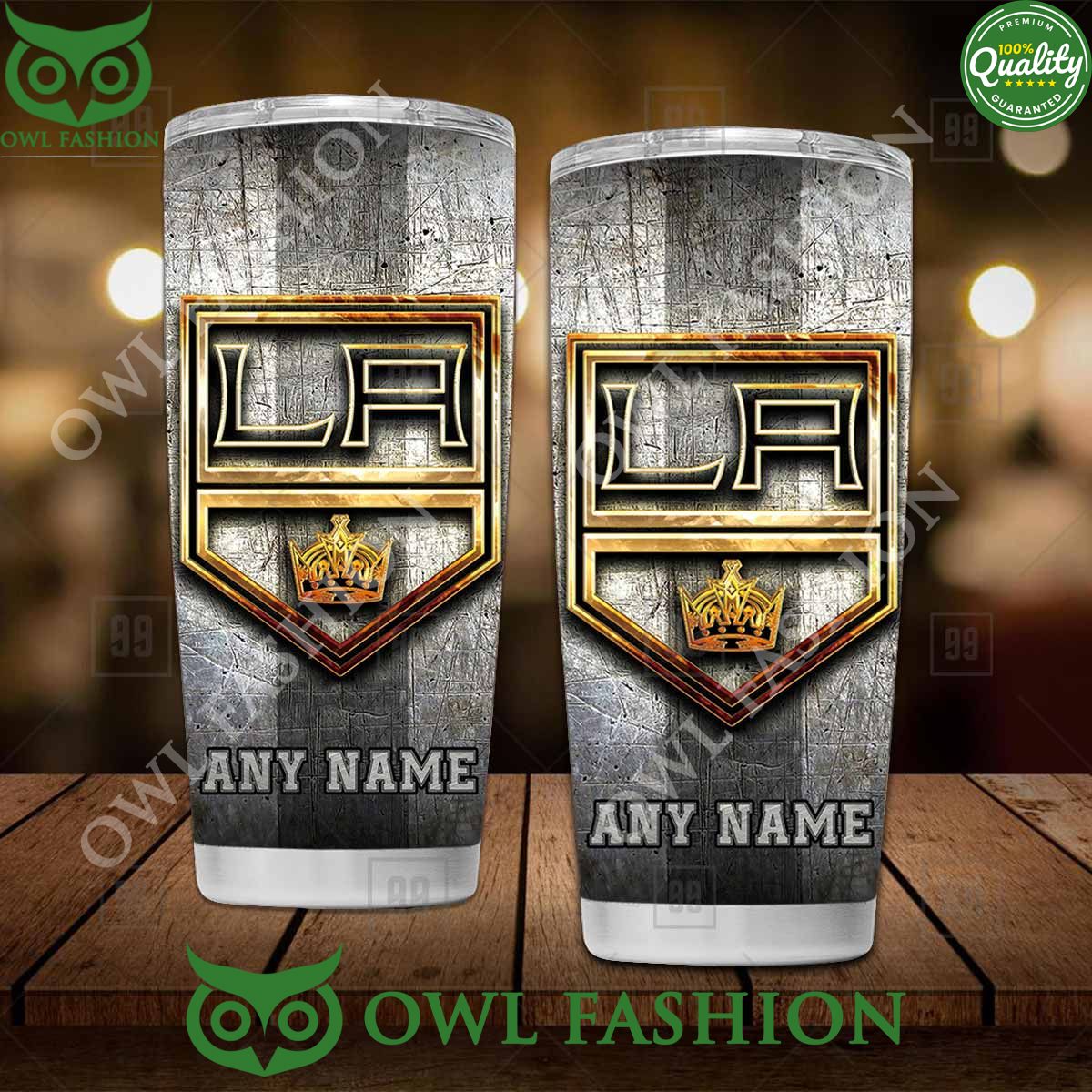 Custom Name Los Angeles Kings NHL Old Metal Tumbler