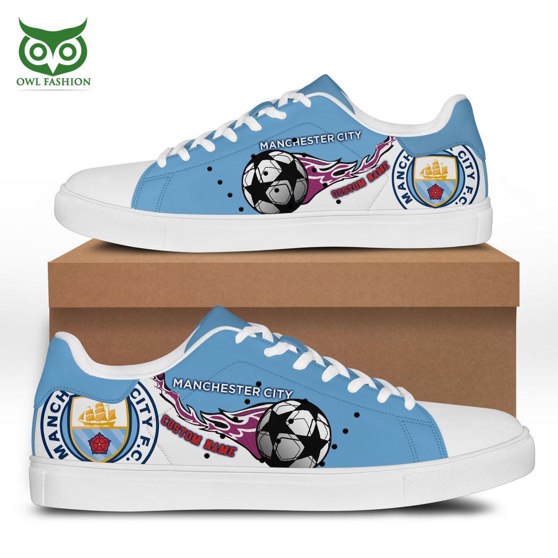 Custom Name Manchester City Champions League Stan Smith