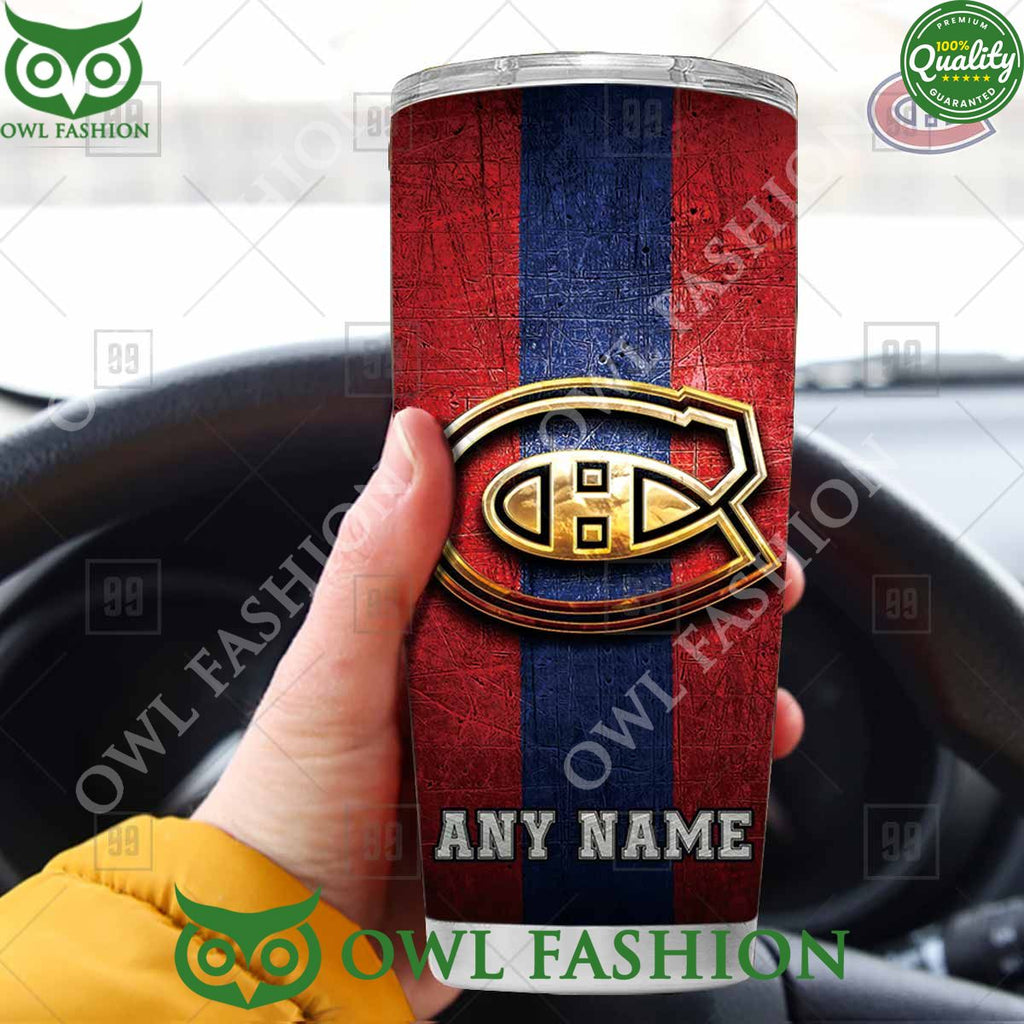 Custom Name Montreal Canadiens NHL Old Metal Tumbler