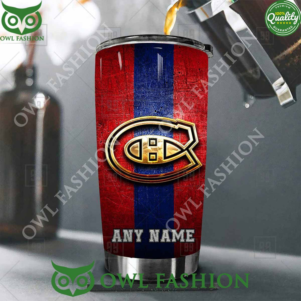 Custom Name Montreal Canadiens NHL Old Metal Tumbler