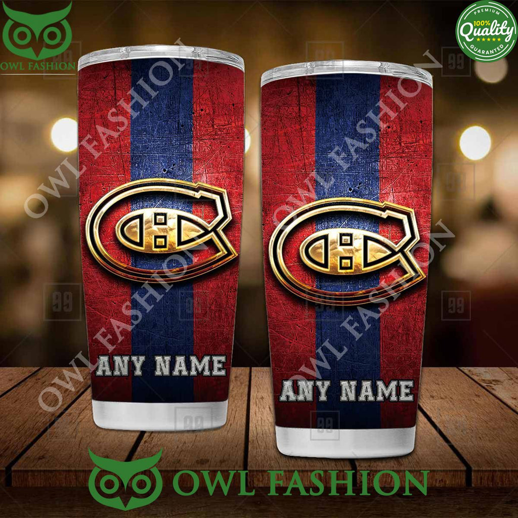 Custom Name Montreal Canadiens NHL Old Metal Tumbler