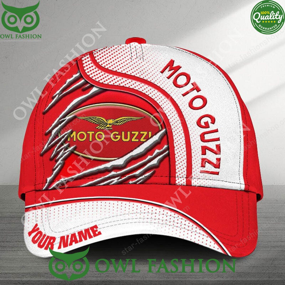Custom Name Moto Guzzi New Car Claw Scratches Printed Cap
