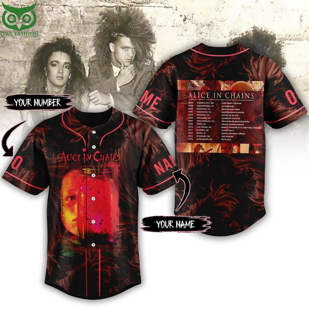 Custom Name Number Alice In Chains Rock Baseball Jersey