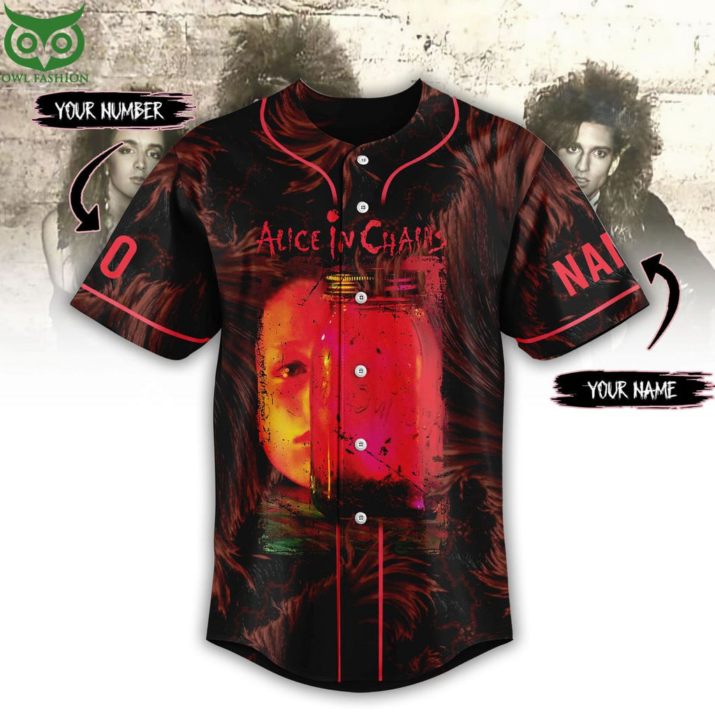 Custom Name Number Alice In Chains Rock Baseball Jersey