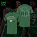 Custom Name Number Boston Celtics NBA Green 3D T-shirt