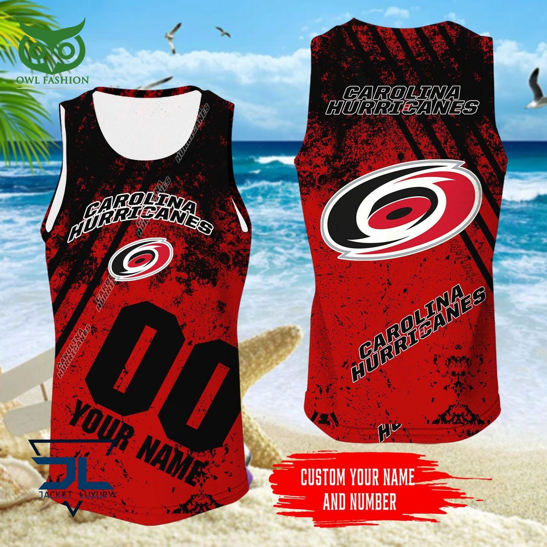 Custom Name Number Carolina Hurricanes NHL Hawaiian Shirt