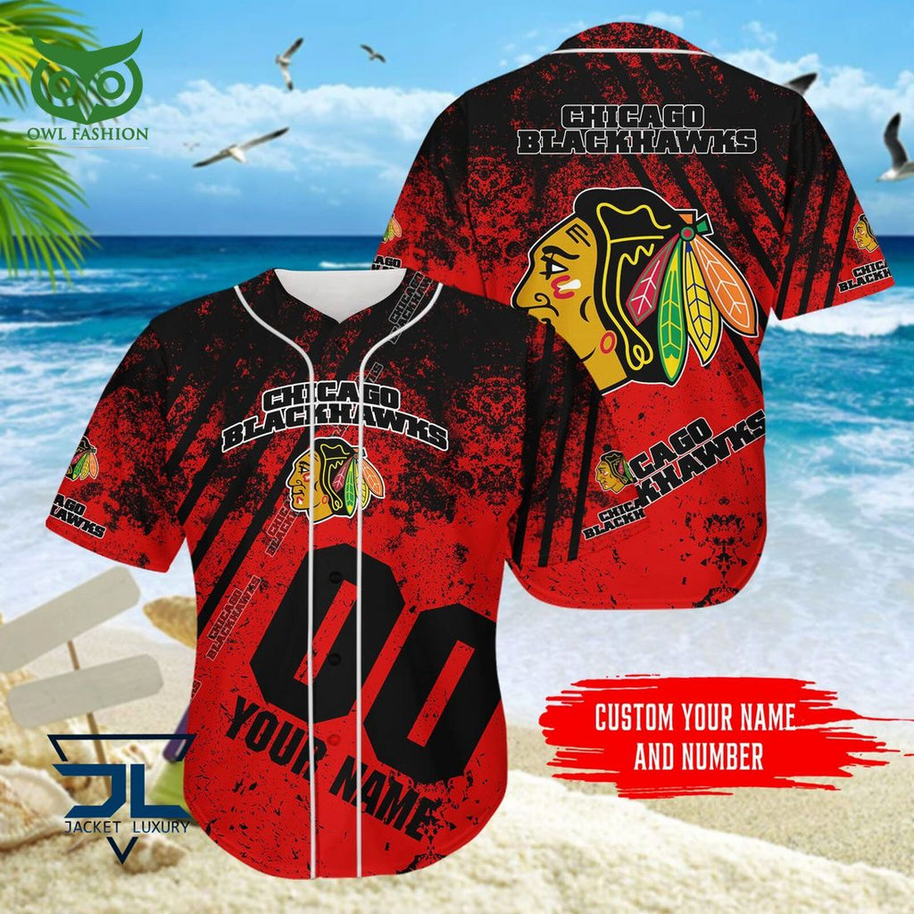 Custom Name Number Chicago Blackhawks NHL Hawaiian Shirt