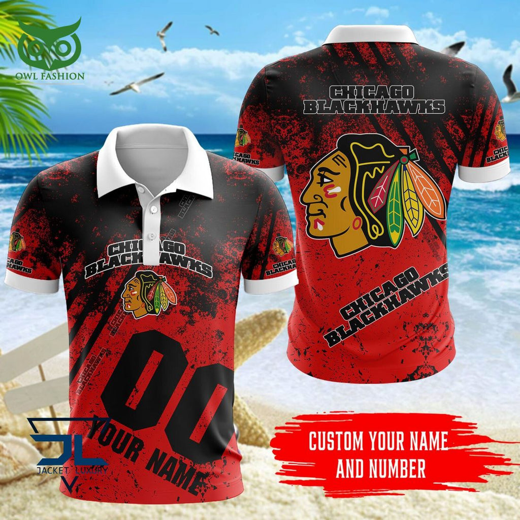 Custom Name Number Chicago Blackhawks NHL Hawaiian Shirt