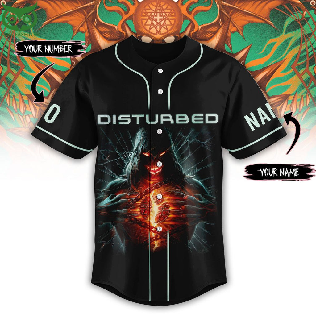 Custom Name Number Disturb Band Baseball Jersey