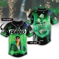Custom Name Number Ferxxo Black Green Baseball Jersey