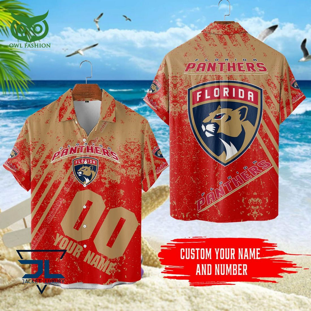 Custom Name Number Florida Panthers NHL Hawaiian Shirt