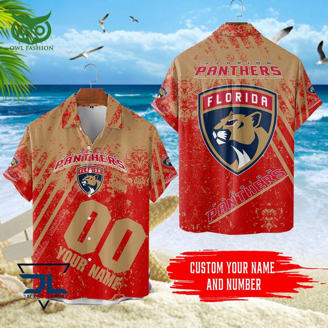 Custom Name Number Florida Panthers NHL Hawaiian Shirt