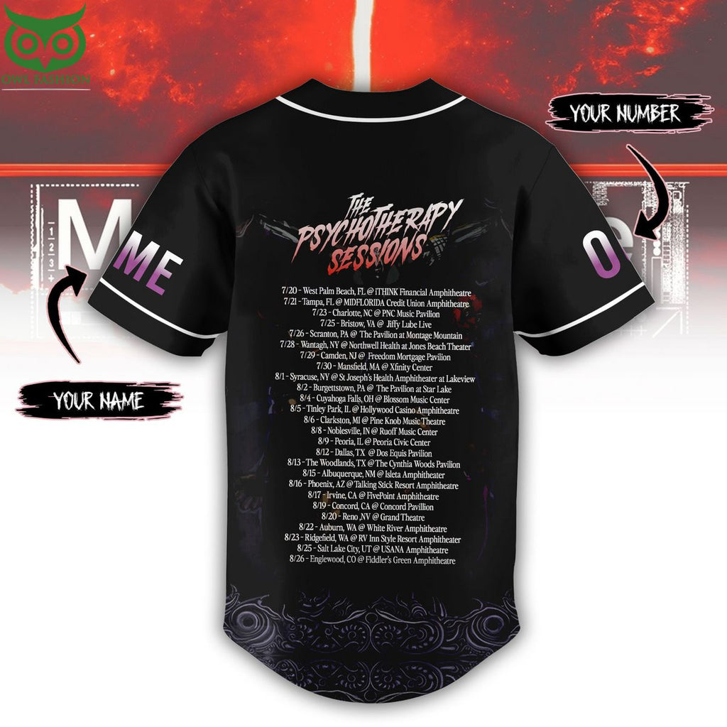 Custom Name Number Mudvayne The Psychotherapy Sessions Baseball Jersey