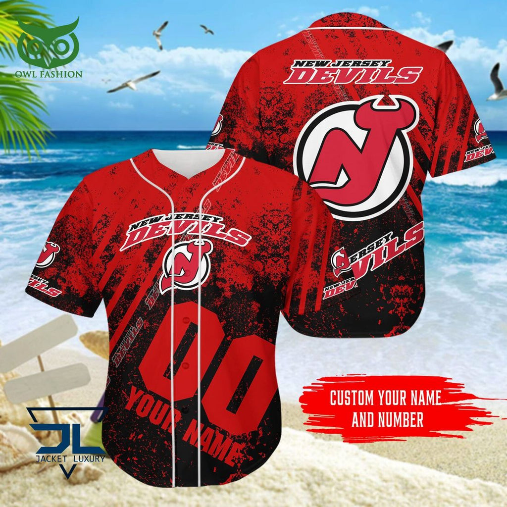 Custom Name Number New Jersey Devils NHL Hawaiian Shirt