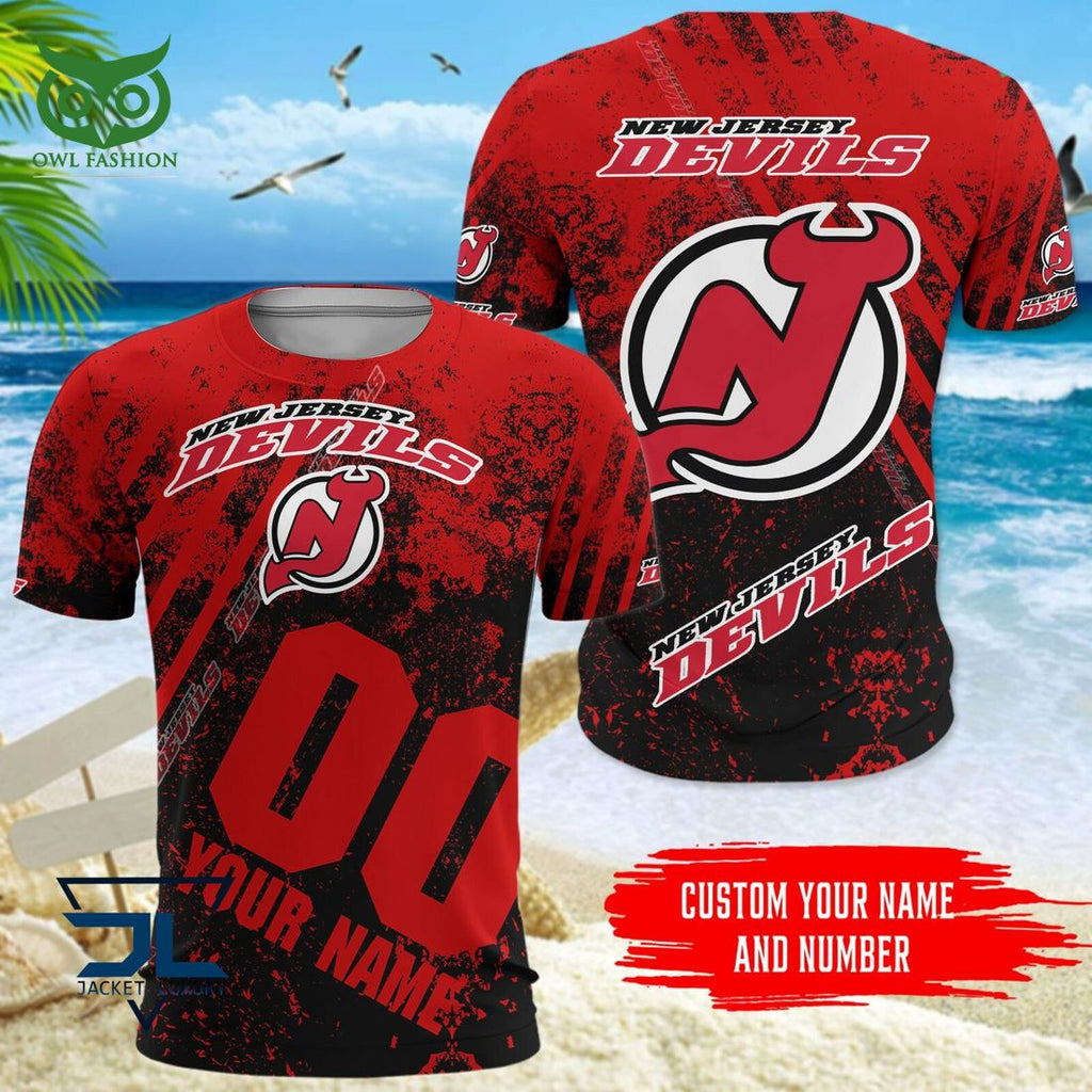 Custom Name Number New Jersey Devils NHL Hawaiian Shirt