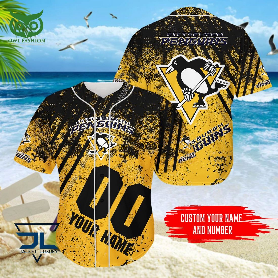 Custom Name Number Pittsburgh Penguins NHL Hawaiian Shirt