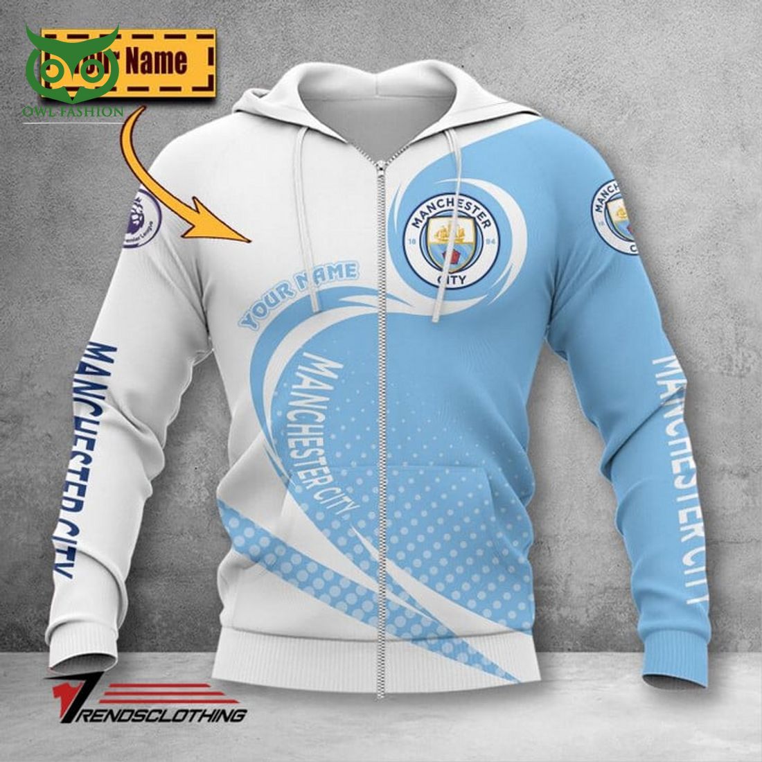 Custom Name Number Premier League Manchester City 2023 3D Shirt