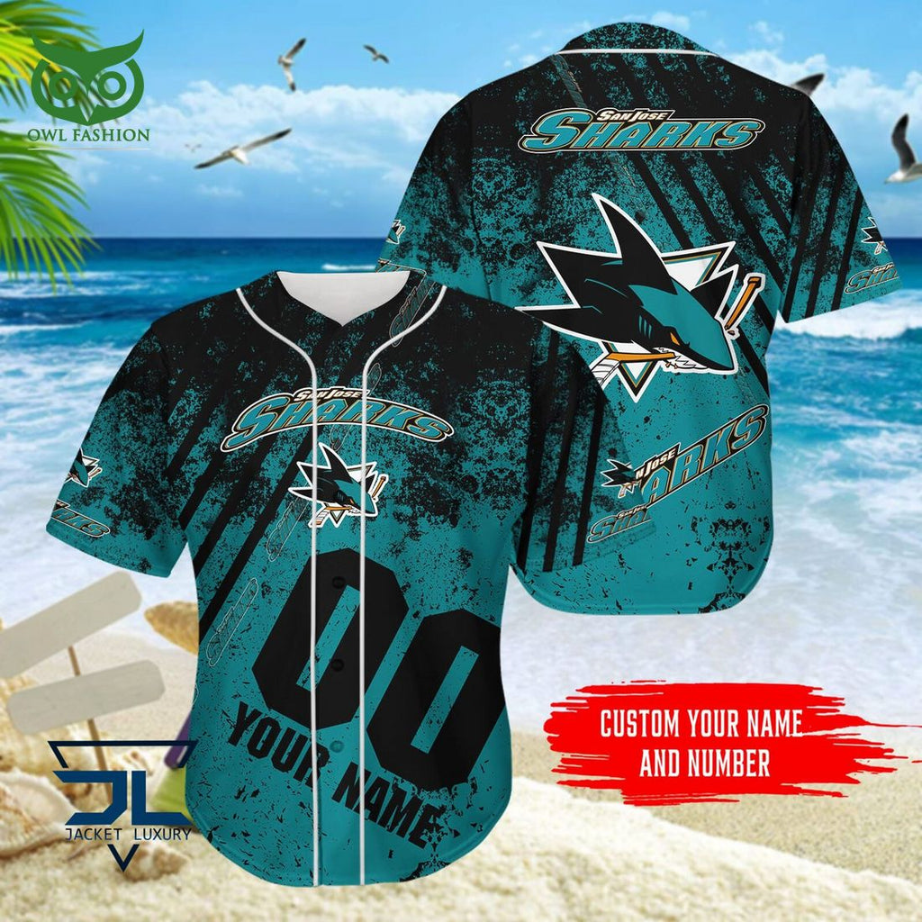 Custom Name Number San Jose Sharks NHL Hawaiian Shirt