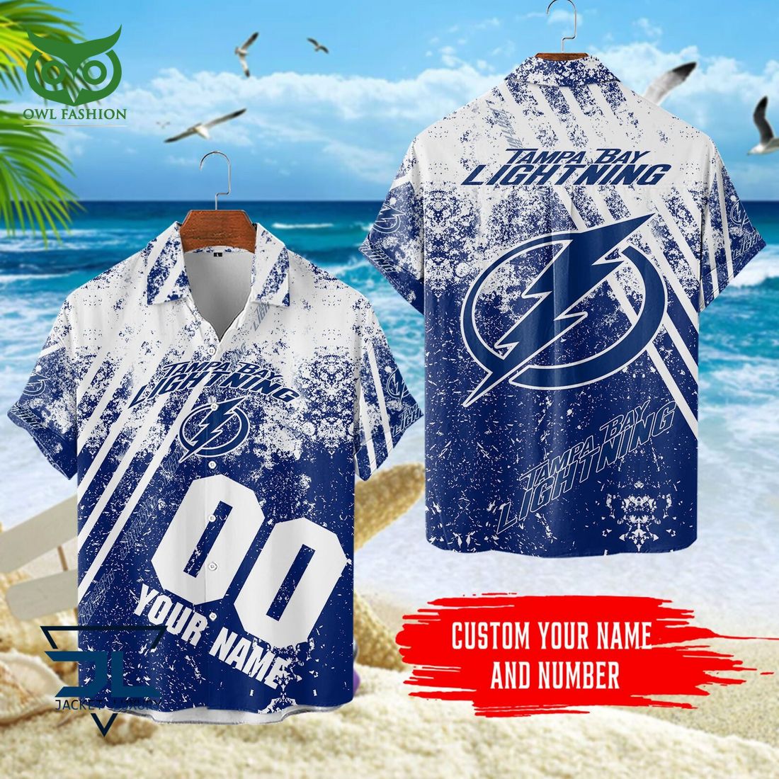 Custom Name Number Tampa Bay Lightning NHL Hawaiian Shirt