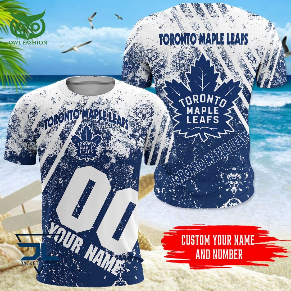 Custom Name Number Toronto Maple Leafs NHL Hawaiian Shirt
