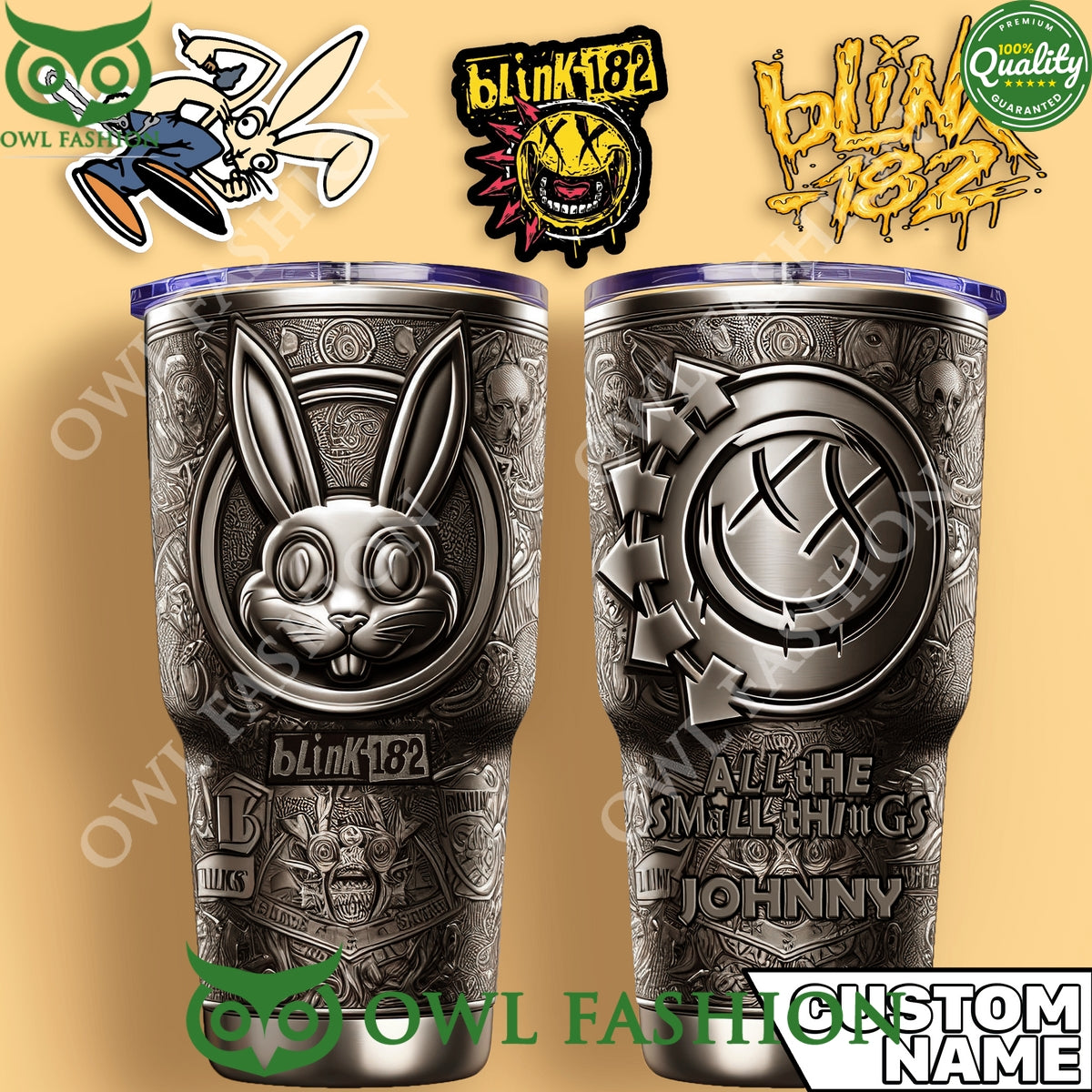Custom name Rabbit Funny Blink 182 all the small things tumbler