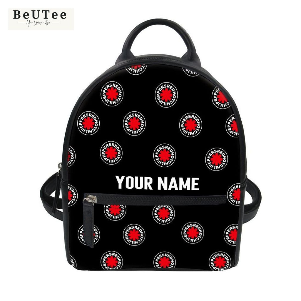 Custom Name Red Hot Chili Peppers Symbol Backpack