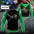 Custom Name St Patrick Day Irish Green Black 3D Hoodie