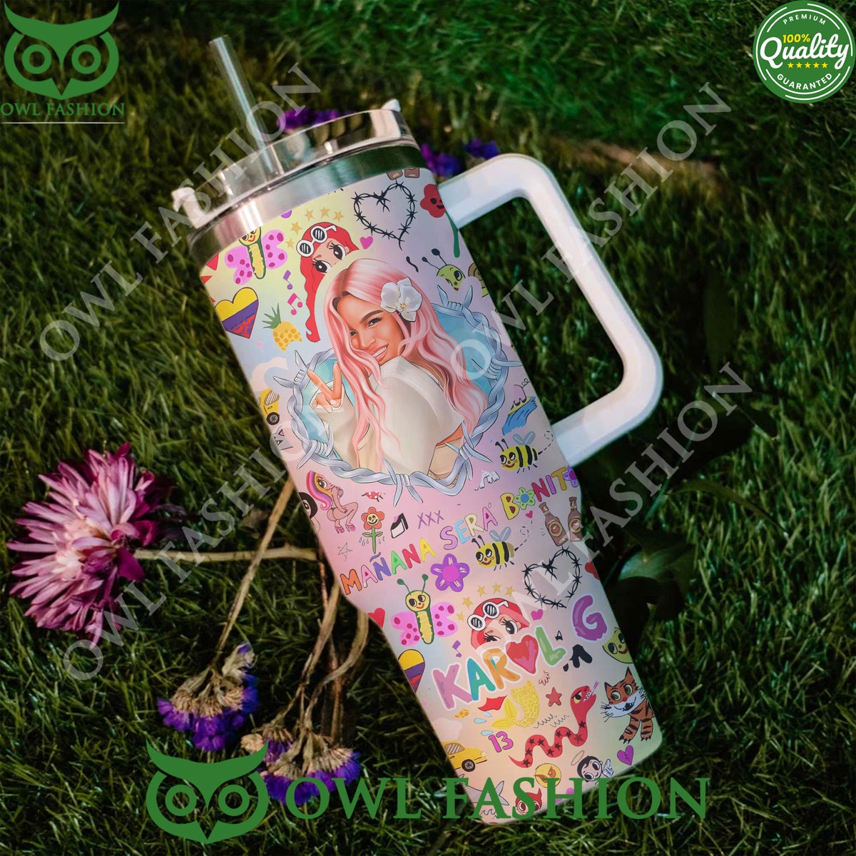 Custom name Starbucks Coffee Manana Sera 40oz Tumbler with handle
