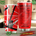 Custom Name Van Halen Nutrion Facts Style Red Tumbler Cup
