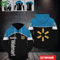 Custom Name Walmart Blue Black 3D Shirt