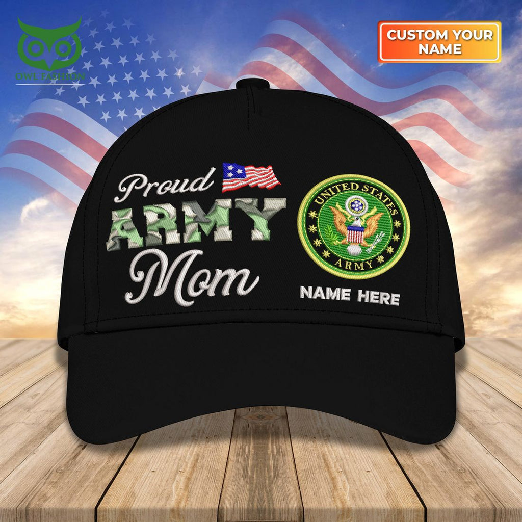 Custom U.S Armed Force Proud Army Mom Classic Cap