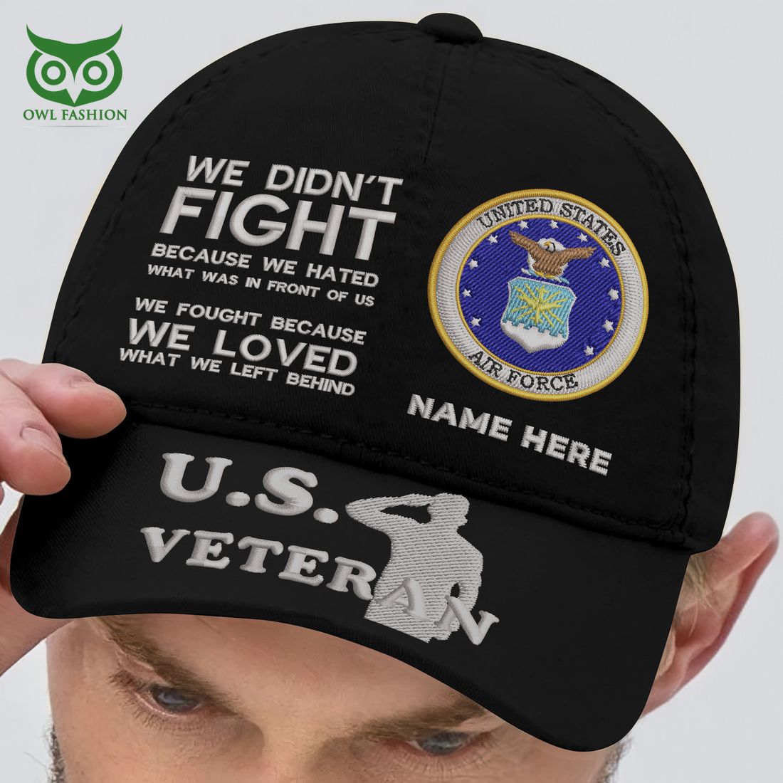Custom U.S Veterans U.S.A.F We Fought Because We Loved What We Left Behind Classic Cap
