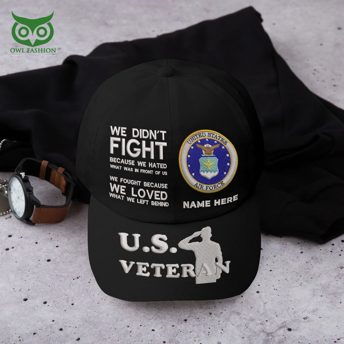Custom U.S Veterans U.S.A.F We Fought Because We Loved What We Left Behind Classic Cap