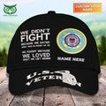 Custom U.S Veterans U.S.C.G We Fought Because We Loved What We Left Behind Classic Cap
