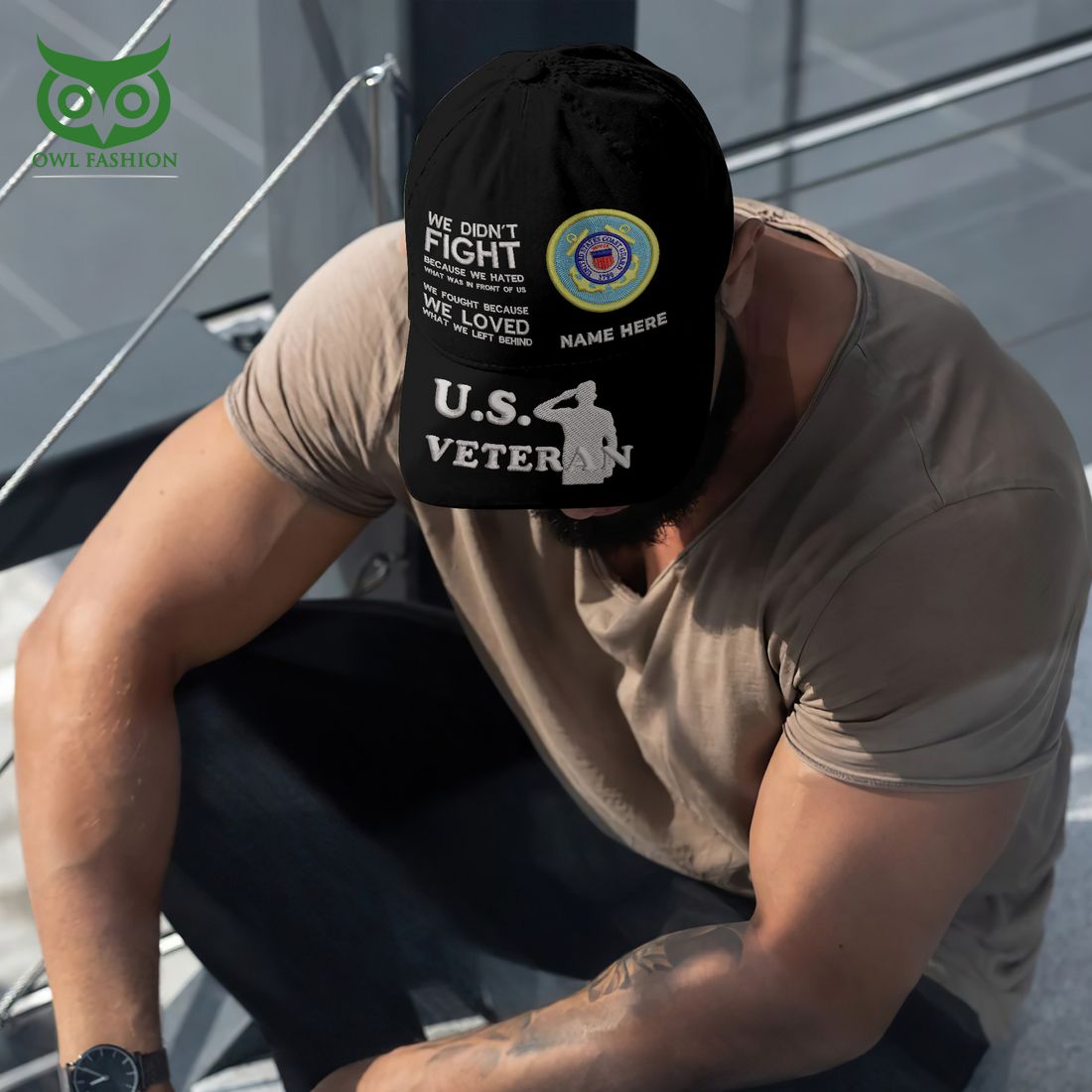 Custom U.S Veterans U.S.C.G We Fought Because We Loved What We Left Behind Classic Cap