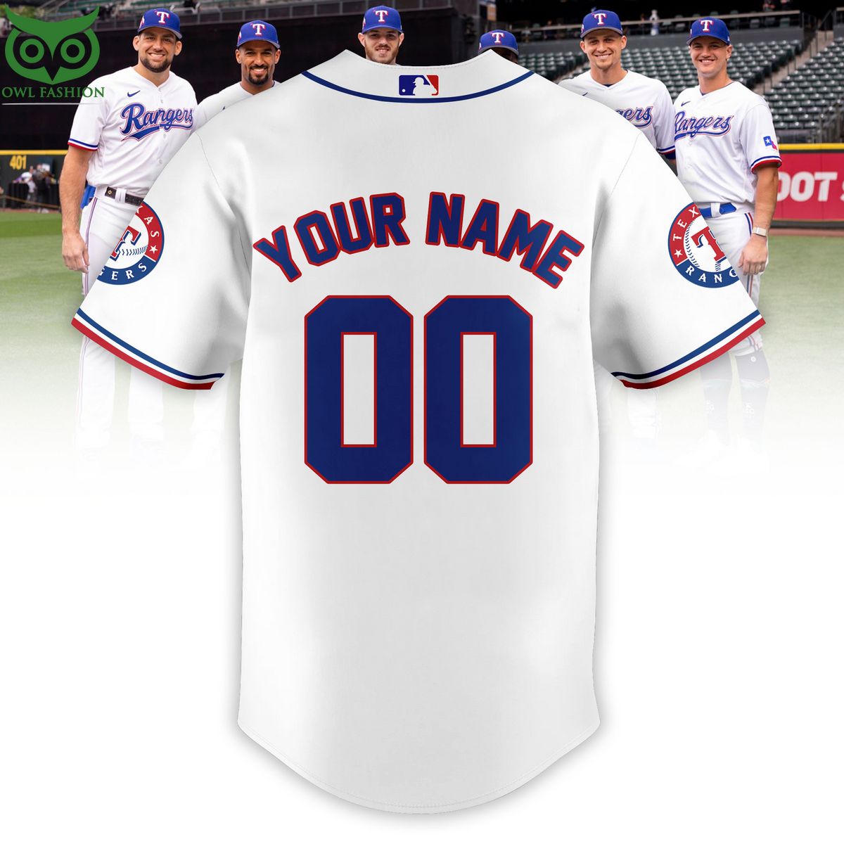 Custome Name Number Texas Rangers MLB Baseball Jersey
