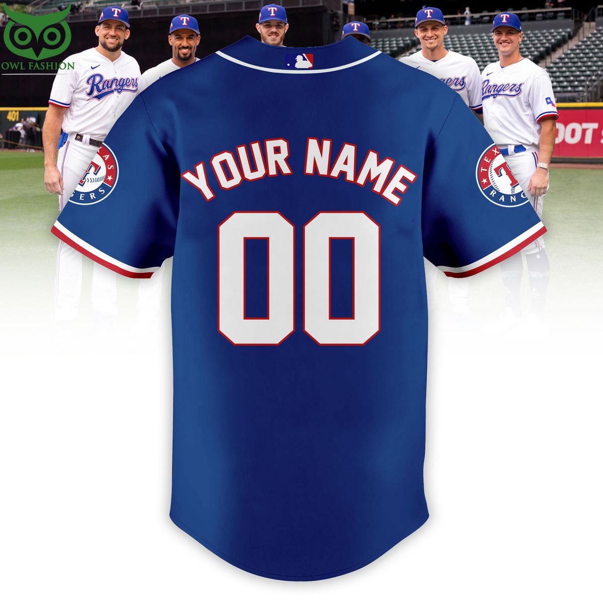 Custome Name Number Texas Rangers MLB Baseball Jersey