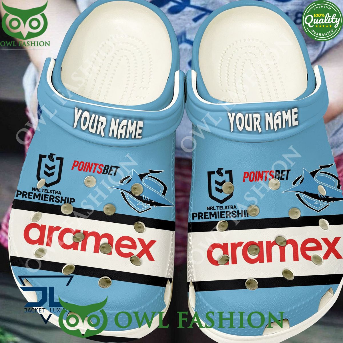 Customized Cronulla Sharks Sydney Rugby NRL Croc