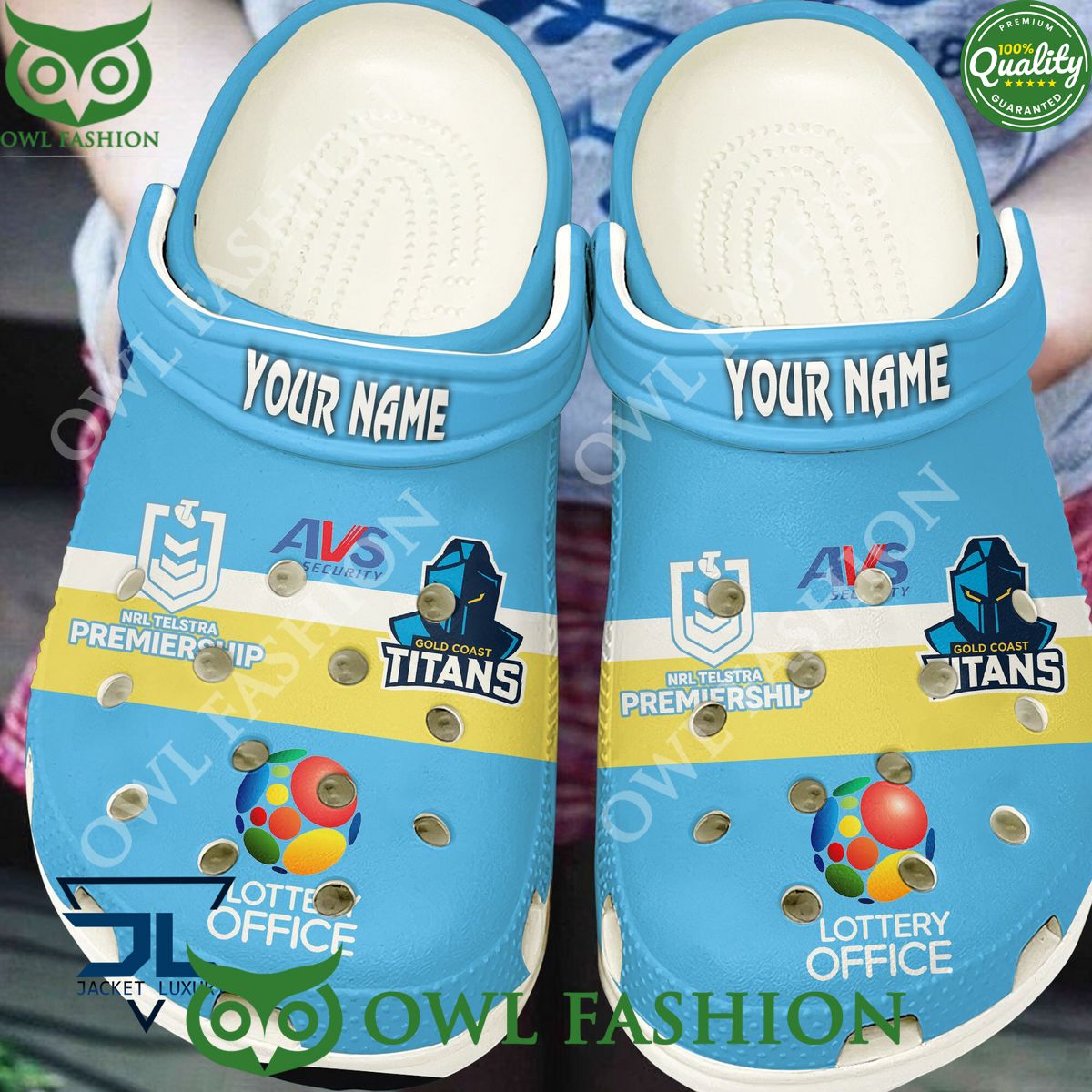 Customized Gold Coast Titans Rugby Australian NRL Croc