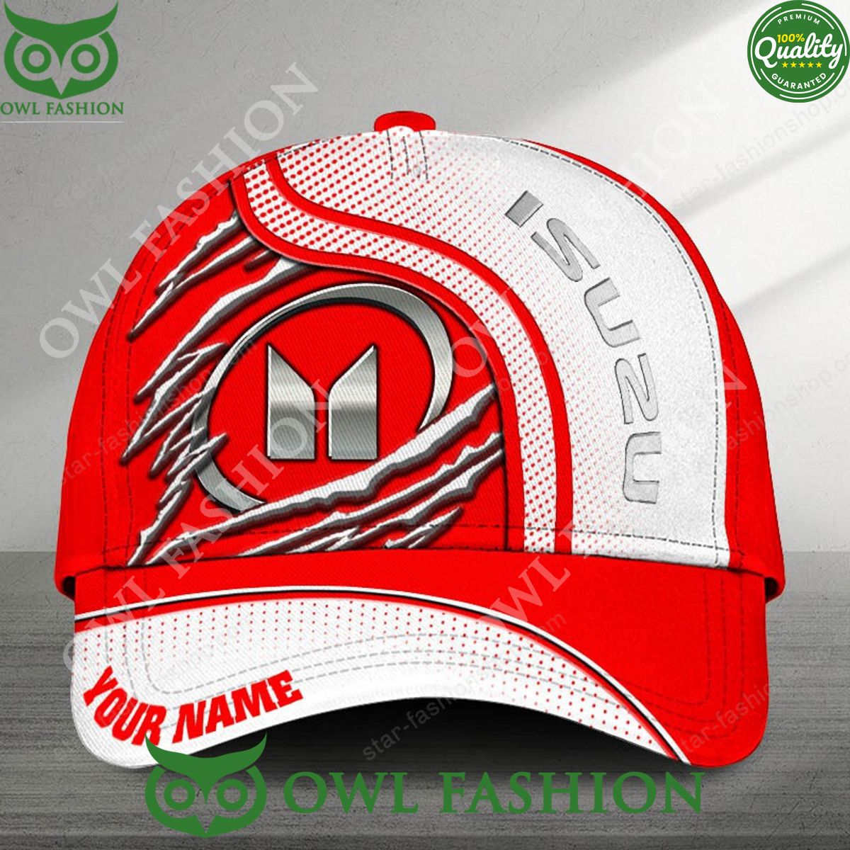 Customized Isuzu Luxury Car Claw Scratches Printed Cap