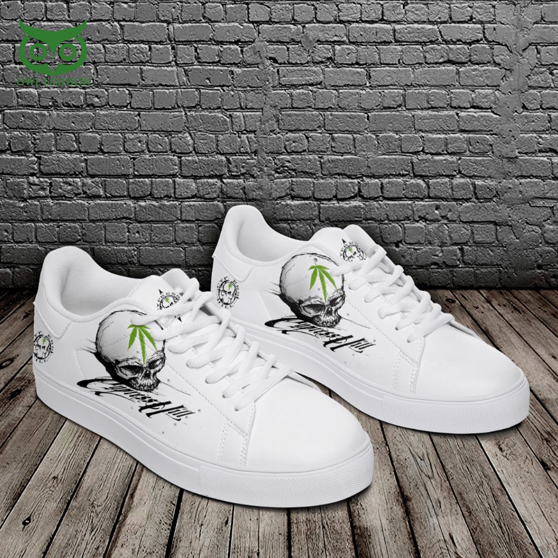 Cypress Hill Skull Grass 3D Printed Stan Smith Shoes