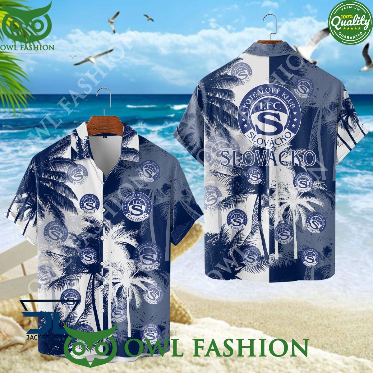 Czech professional football FC Slovacko Coconut hawaiian shirt
