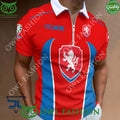 Czech Republic National Football Team Zipper Polo Shirt