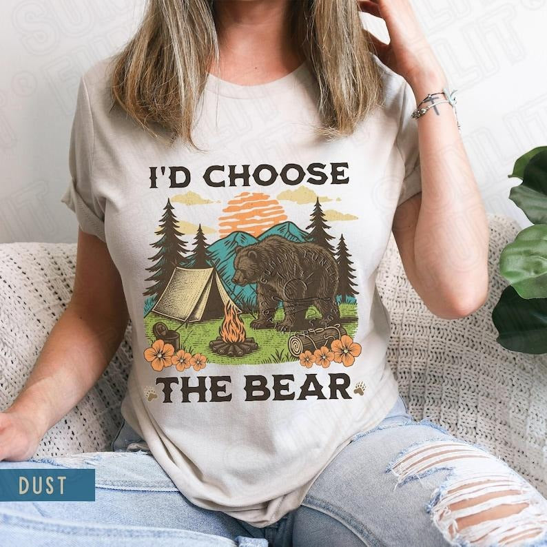 d Choose The Bear Shirt, Womens Rights Tshirt, Bear Vs Man Shirt, Female Empowerment, Trendy Tik Tok Shirt, Man or Bear...