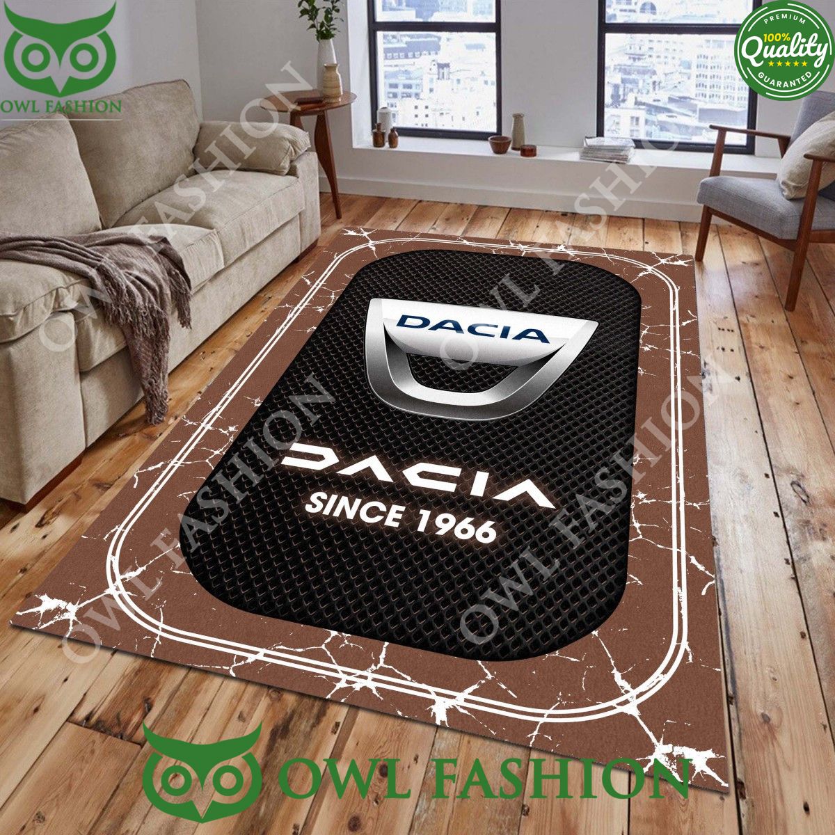 Dacia 1966 Car Brand Living Room Stone Marble Carpet