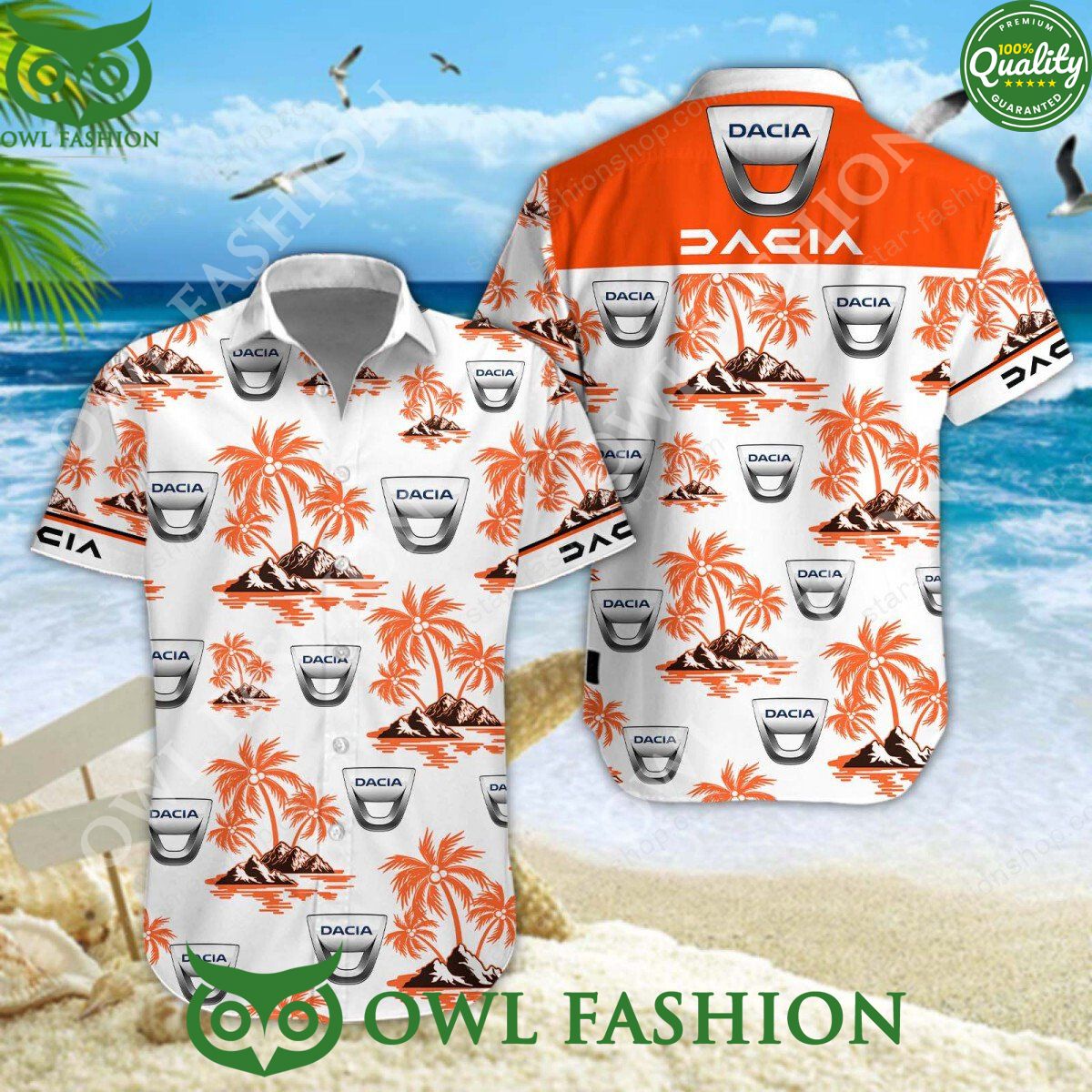 Dacia Trending Motor Brand 2024 Custom Color Hawaiian Shirt and Shorts