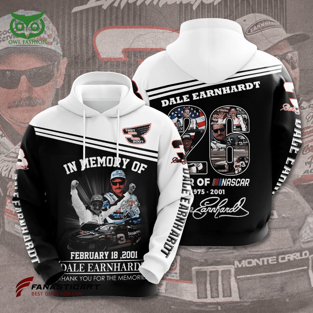 Dale Earnhardt Memories Legend 3D Hoodie