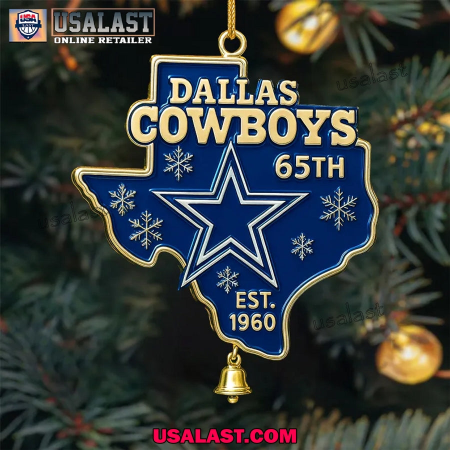 Dallas Cowboys 65th Anniversary Christmas Ornament